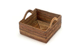 Square Bread Basket with Handles, Large