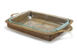 Rectangular Casserole Basket with Pyrex, 4 Qt Baker