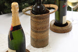 Wine Holder with Wrapped Handles