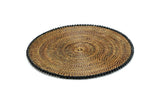 Round Placemat 14", With Black Wood Beads, Set of 4
