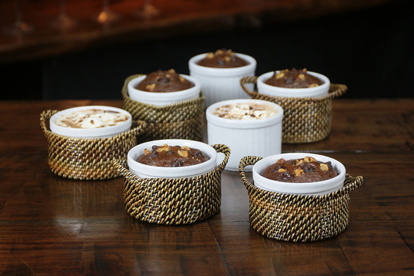 Calaisio Round Basket with 8oz Stoneware Souffle Ramekin