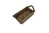 Handwoven Rectangular Serving Tray with Handles