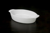 Calaisio Oval Casserol Stoneware Roaster Medium, White 3QT