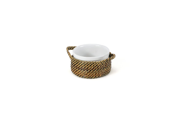 Calaisio Round Basket with 8oz Stoneware Souffle Ramekin