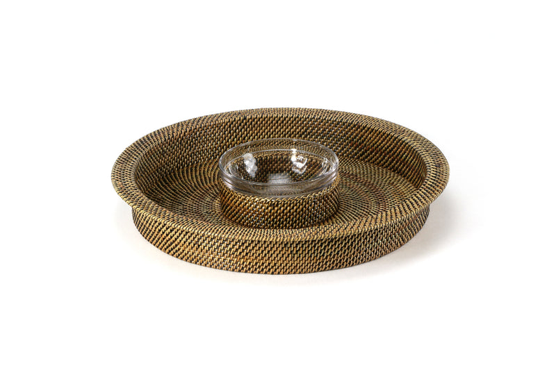 Chip & Dip incl. Round Glass 16 oz Dish, 13.75” Diameter