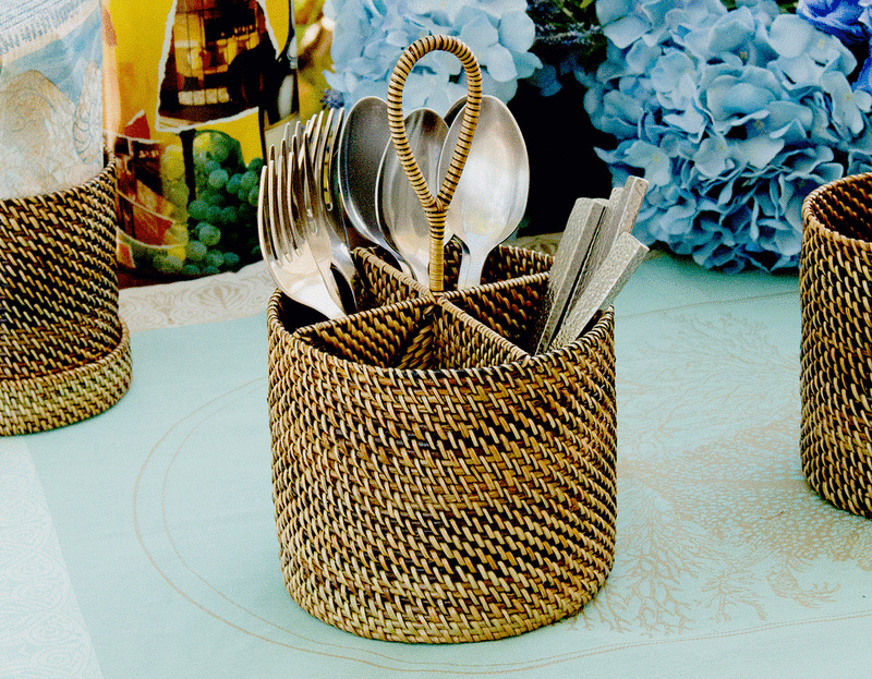 WOVEN UTENSIL/TOWEL CADDY - Urbane South