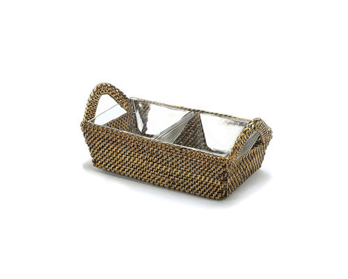 Sectional Server, 2 Sections, Includes 2 Glass Dishes