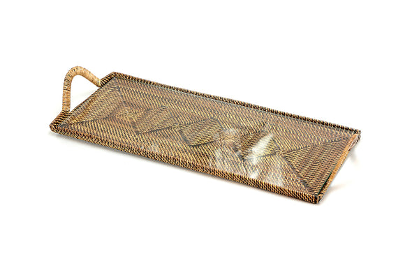 Glass-Bottom Grazing & Serving Tray — Rectangular Cocktail Size