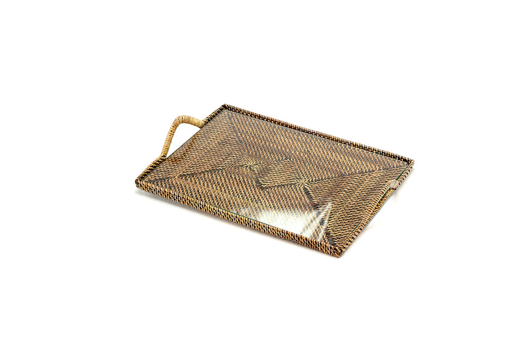 Glass-Bottom Grazing & Serving Tray — Rectangular Small