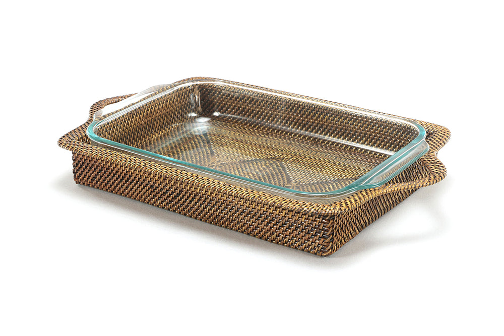 Rectangular Casserole Basket with Pyrex, 3 Qt Baker – Calaisio