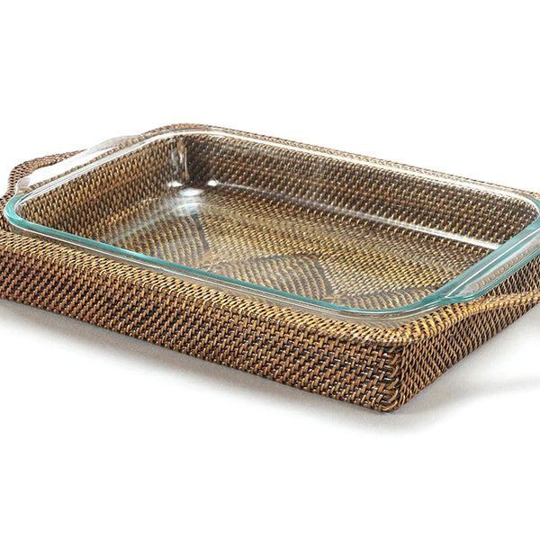 Rectangular Casserole Basket with Pyrex, 3 Qt Baker – Calaisio