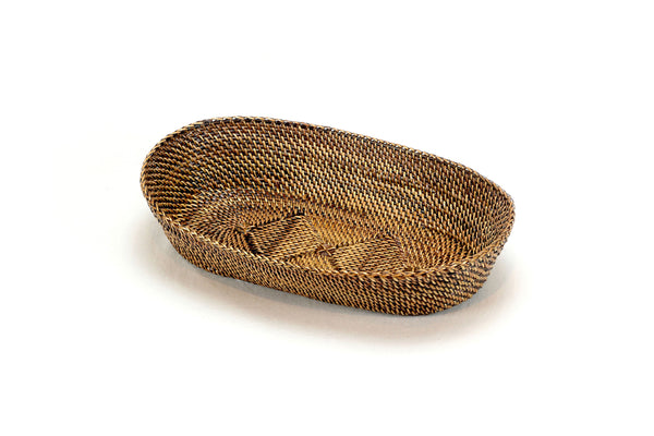 Oval Bread Basket with Braided Edge, Small