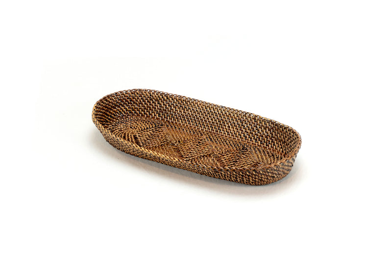 Oval Bread Basket with Braided Edge, Medium