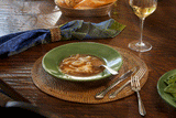 Round Placemat, 15" Plain, With Napkin Ring, Set of 4